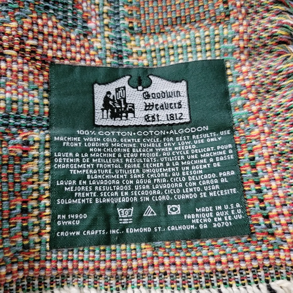 Goodwin Weaver Merry Christmas Happy Holidays Woven Throw Blanket